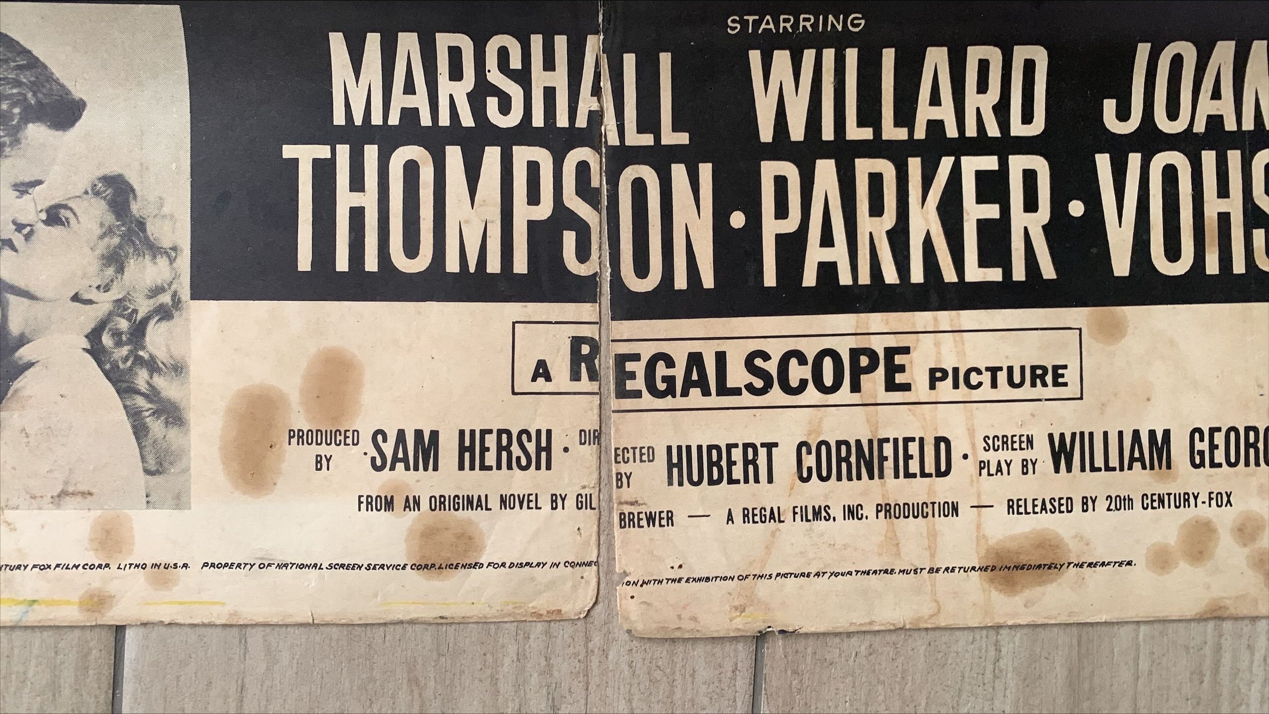 Lure of the Swamp,  Vintage movie poster 1957  FIXER UPPER