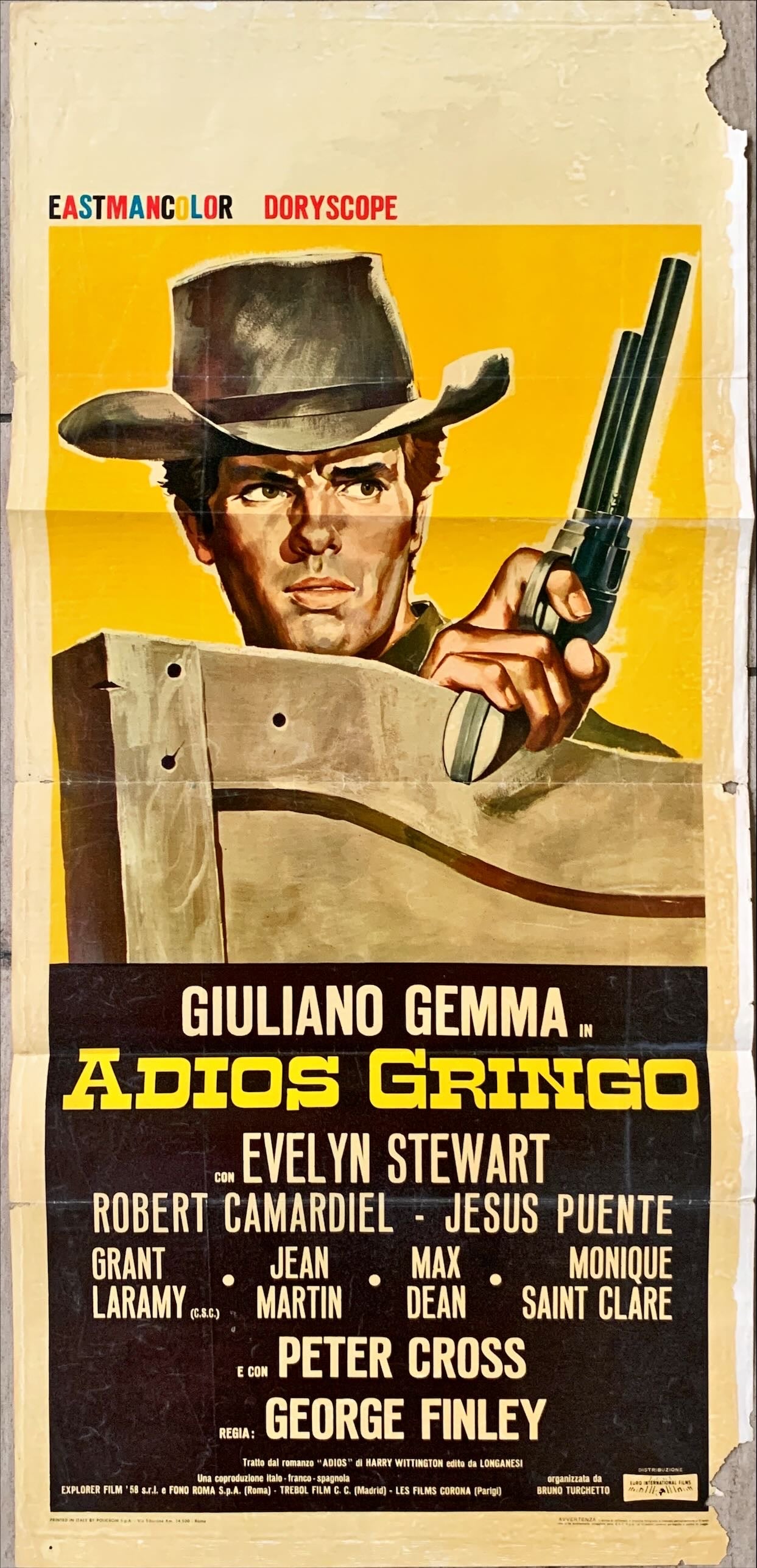 Adios Gringo, Italian locandina '66 Giuliano Gemma, spaghetti western
