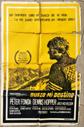 Easy Rider, Argentinean '69 great art of Peter Fonda, biker classic  FIXER UPPER