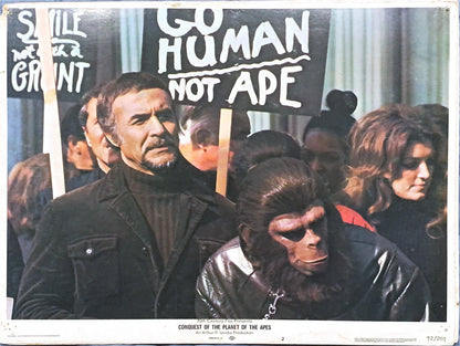 #846 CONQUEST OF THE PLANET OF THE APES 7 Lobby Cards 1972 - PosterCollectors.xyz
