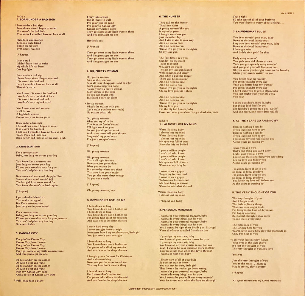 Albert King ‎– Born Under A Bad Sign 1982 [Rare Japanese Import w/ OBI] Vinyl/LP