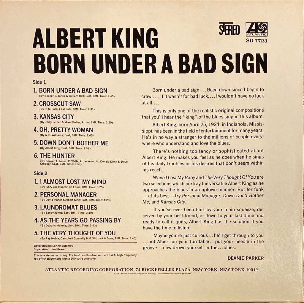 Albert King ‎– Born Under A Bad Sign 1982 [Rare Japanese Import w/ OBI] Vinyl/LP