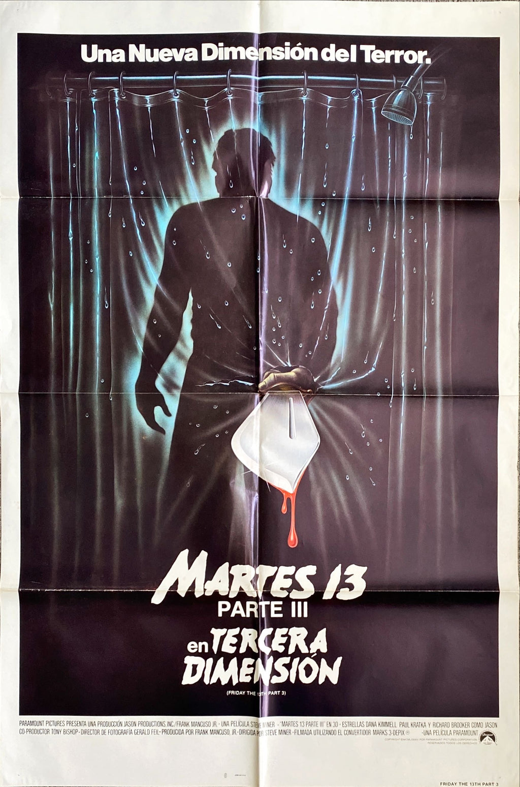 Friday the 13th Trilogy (Part I - 3D; 1980 - 1982) Spanish Movie Poster Bundle