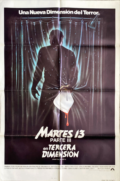 Friday the 13th Trilogy (Part I - 3D; 1980 - 1982) Spanish Movie Poster Bundle