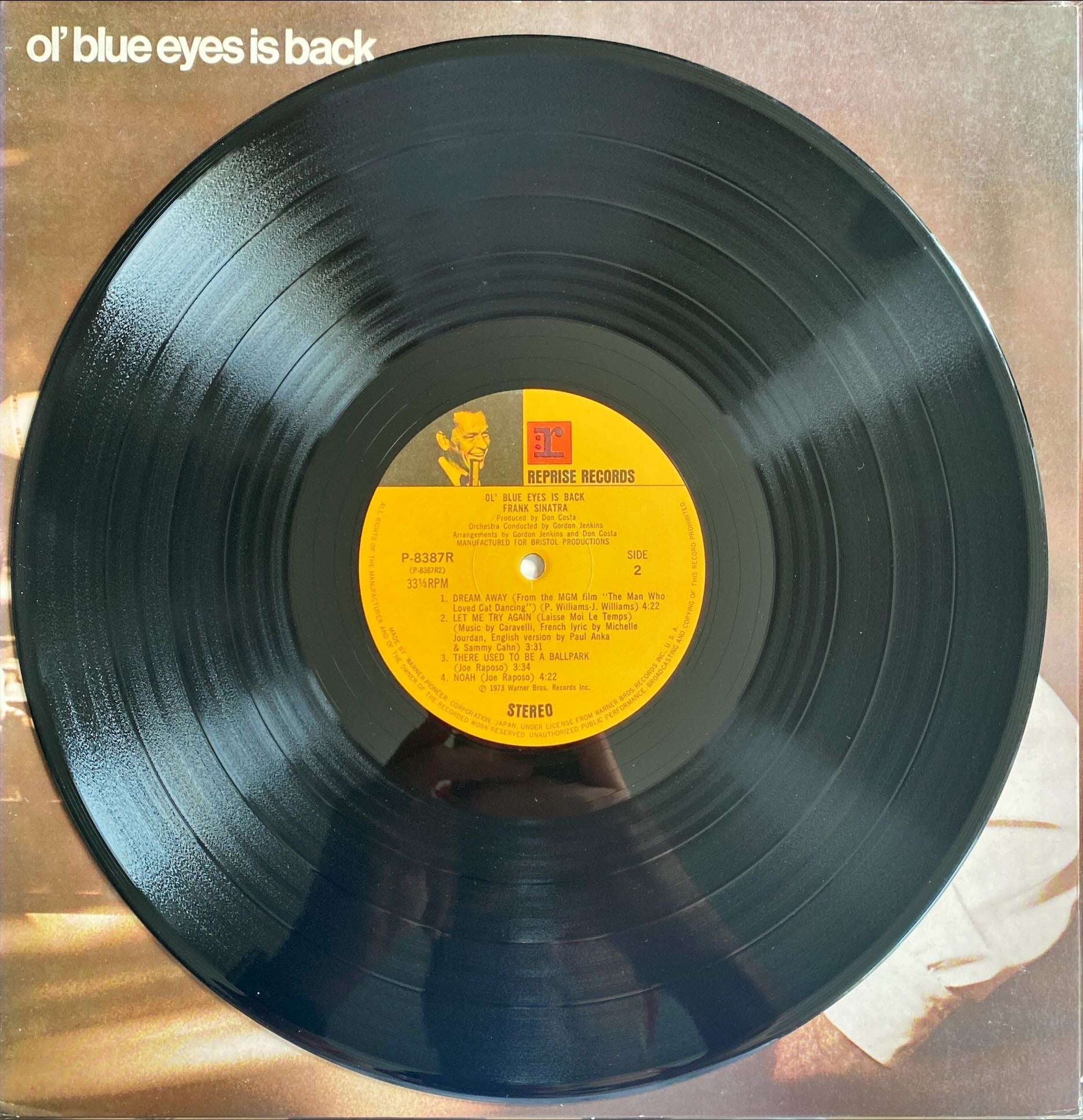 Frank Sinatra ‎Ol' Blue Eyes Is Back 1973 Rare Japanese Jazz Vinyl w/o OBI