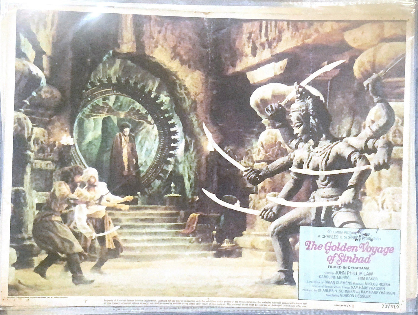 #851 GOLDEN VOYAGE OF SINBAD Lobby Card #1 1973 Ray Harryhausen - PosterCollectors.xyz