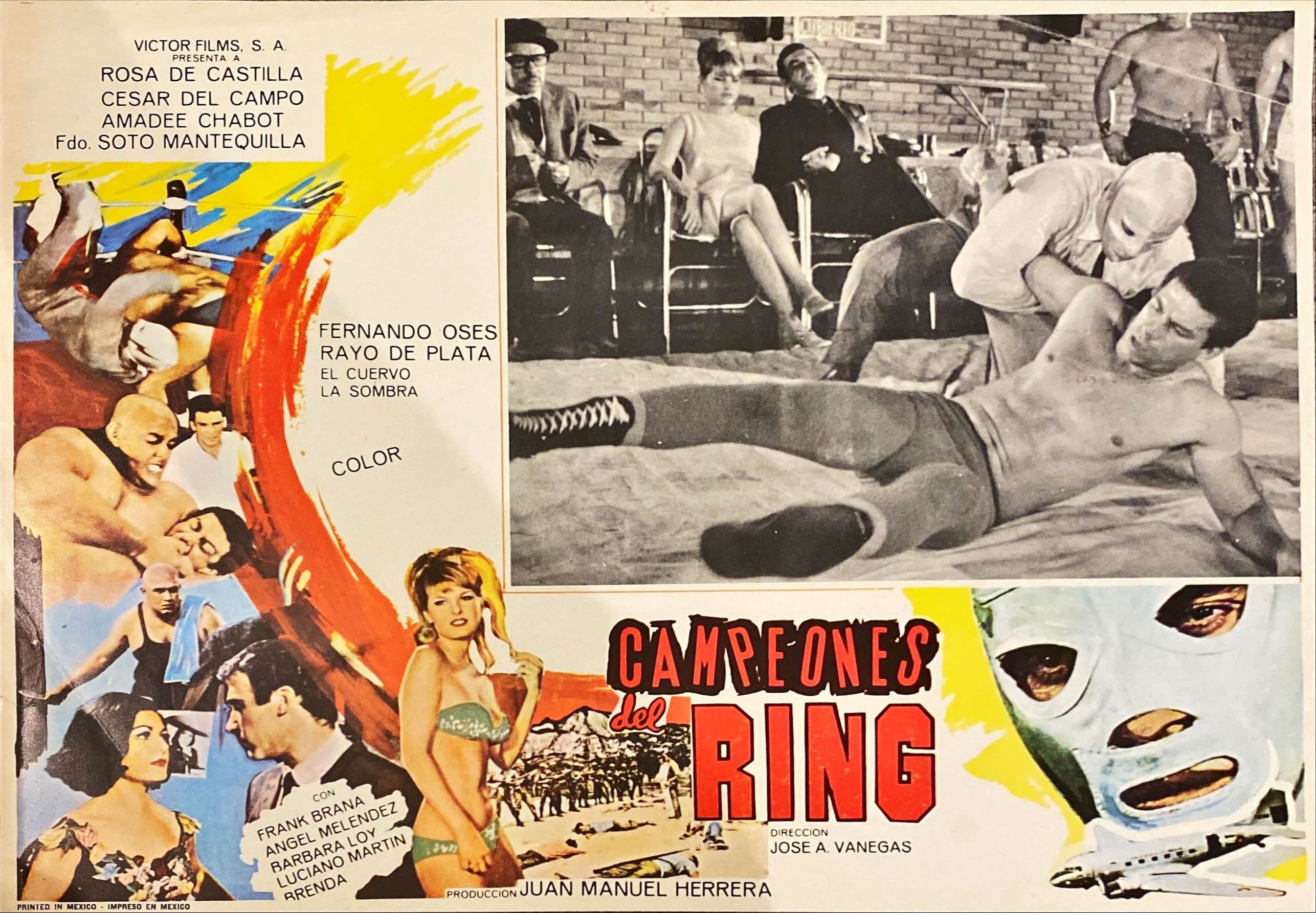 Campeones del Ring (1972) 4x Lobby Cards - MX