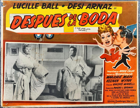 The Long Long Trailer Lucille Ball Mexican lobby card