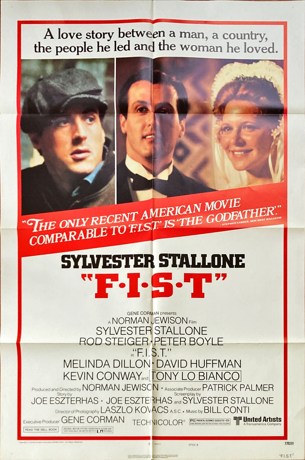 F.I.S.T. style B 1sh 1977 -Sylvester Stallone