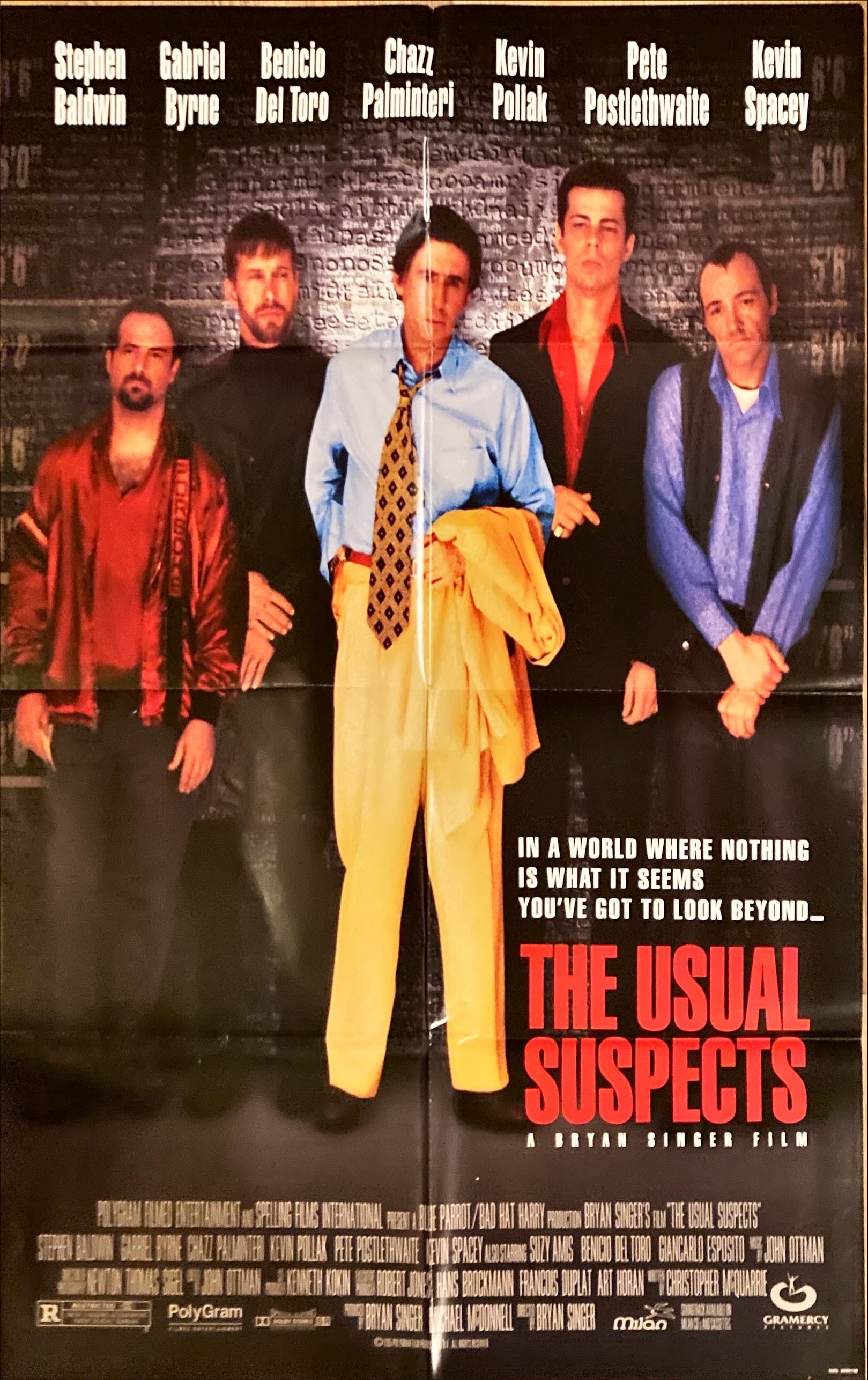 The usual Suspects (1995) One Sheet Movie Poster - Kevin Spacey