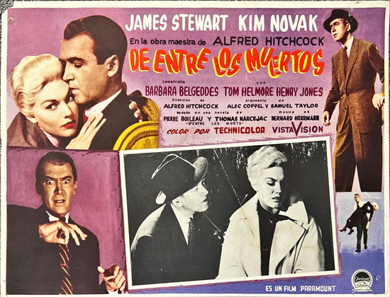 Vertigo (1958) Original Mexican Lobby Cards, Hitchcock