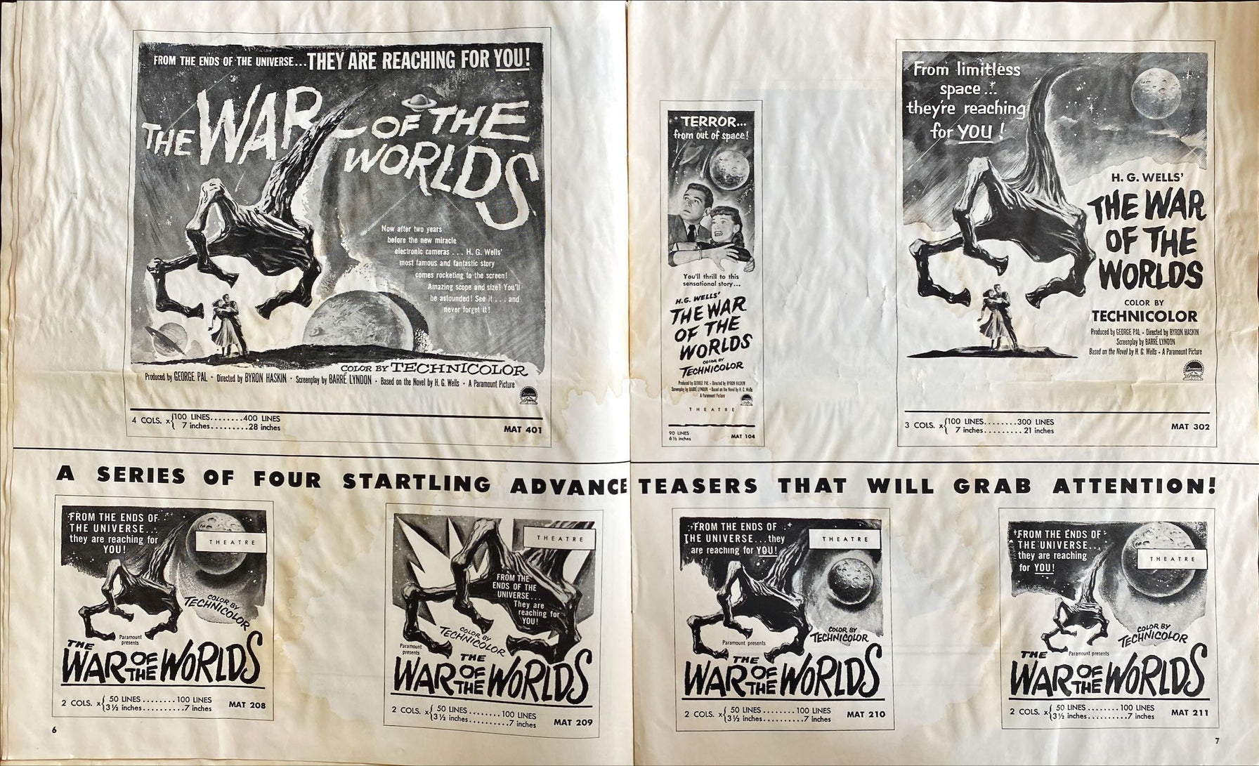 War of the Worlds (1953) Theatrical Pressbook