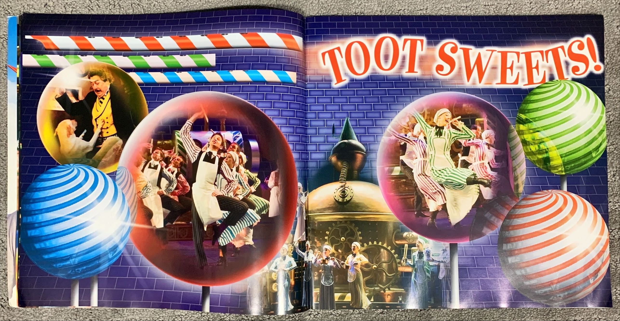 Chitty Chitty Bang Bang Stage Musical programme with paper models of the flying car