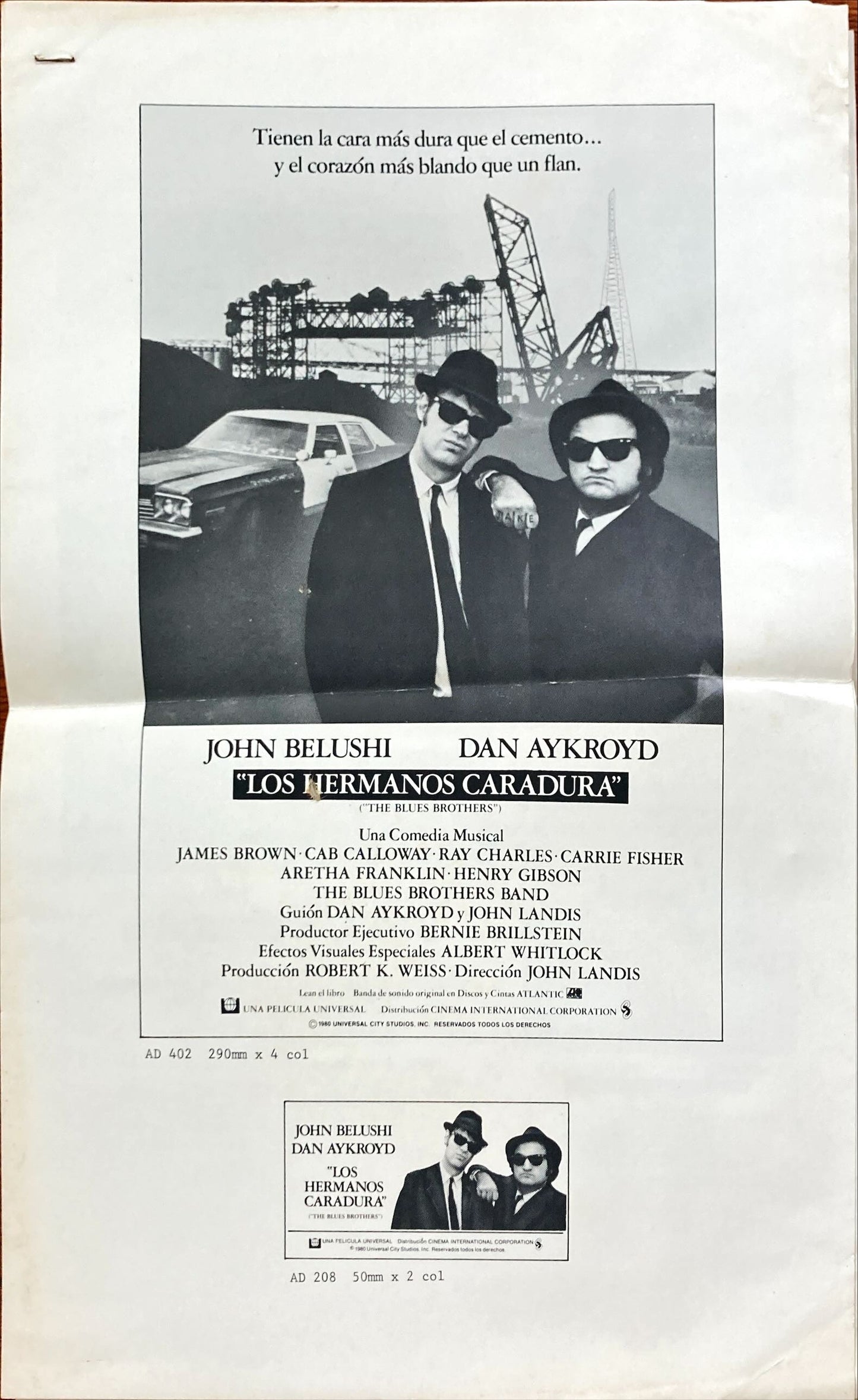 The Blues Brothers,  spanish pressbook '80 John Belushi & Dan Aykroyd