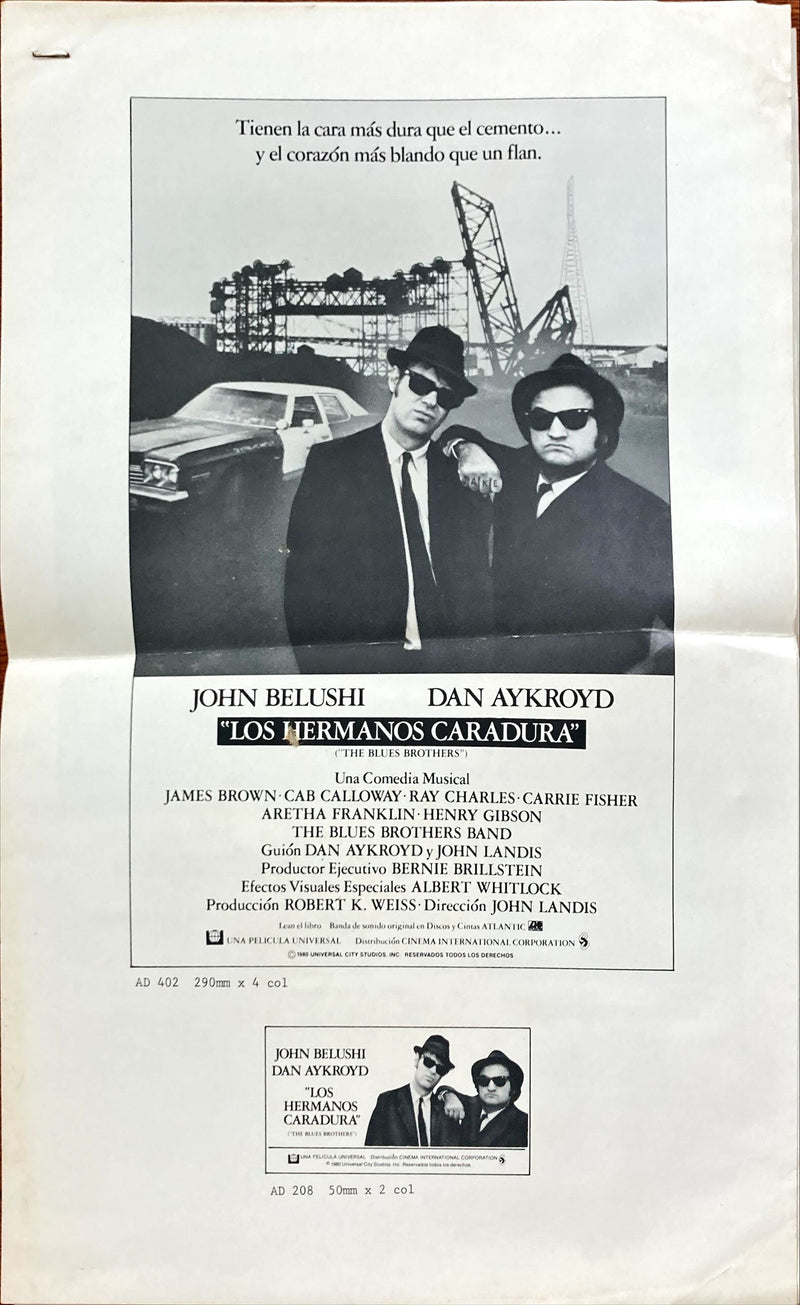 The Blues Brothers,  spanish pressbook '80 John Belushi & Dan Aykroyd