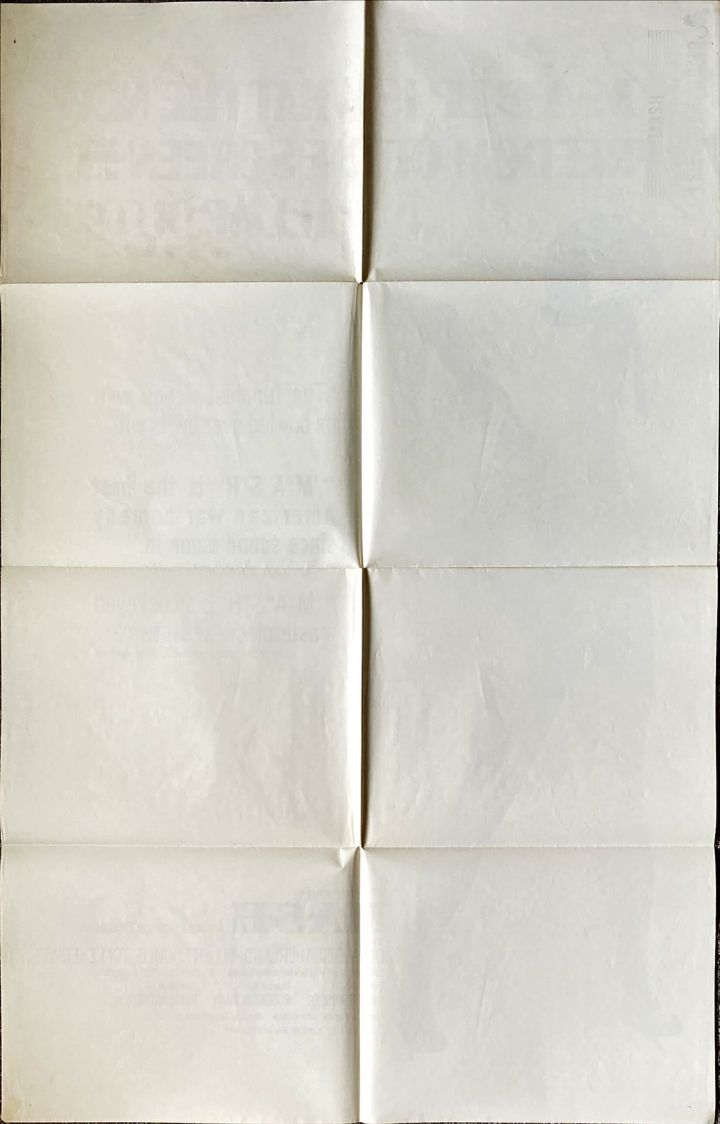 MASH (1970) One Sheet Movie Poster