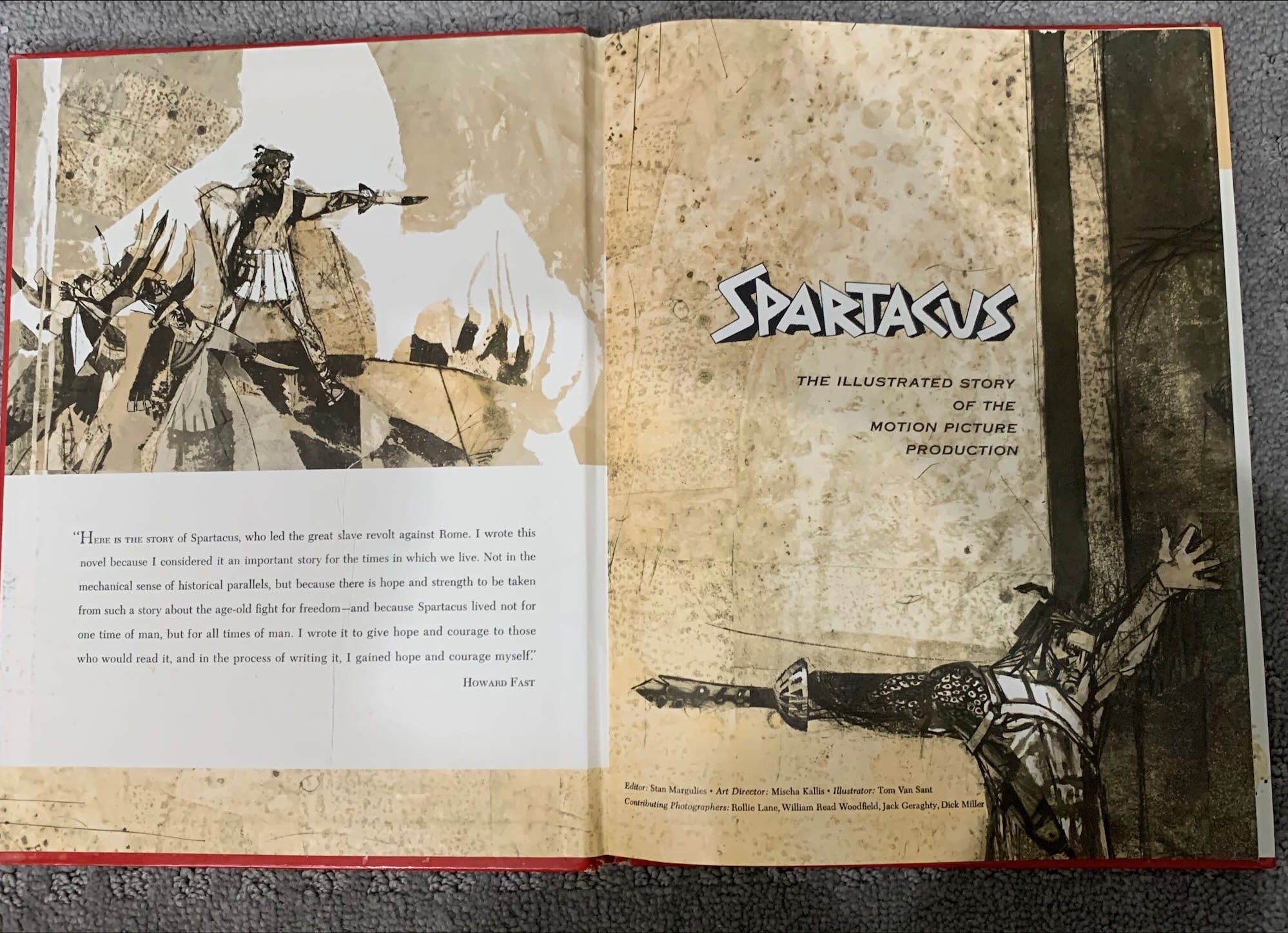 (582) Spartacus original movie souvenir book