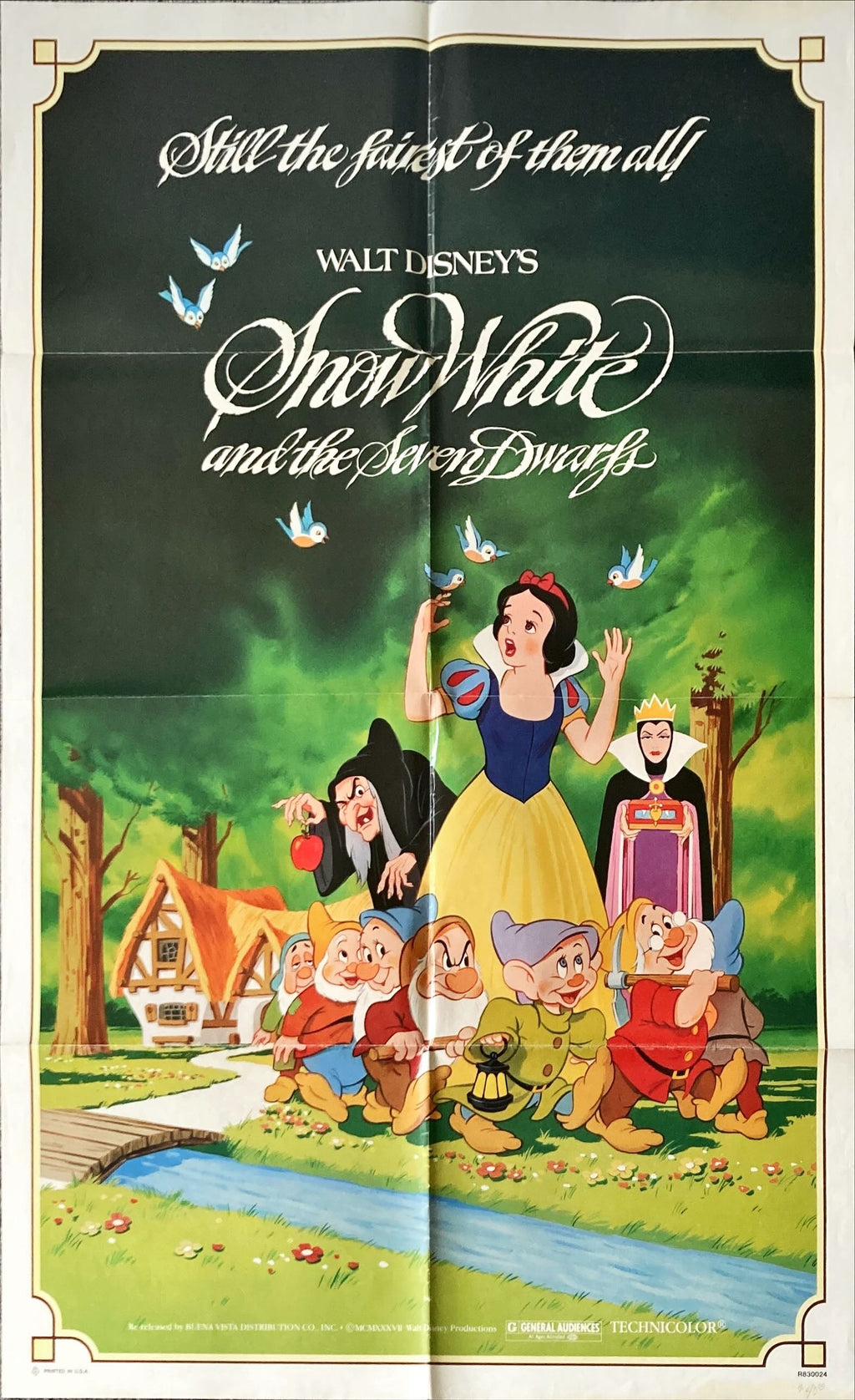 Walt Disney's Snow White and the Seven Dwarfs, 1sh R1983 Walt Disney