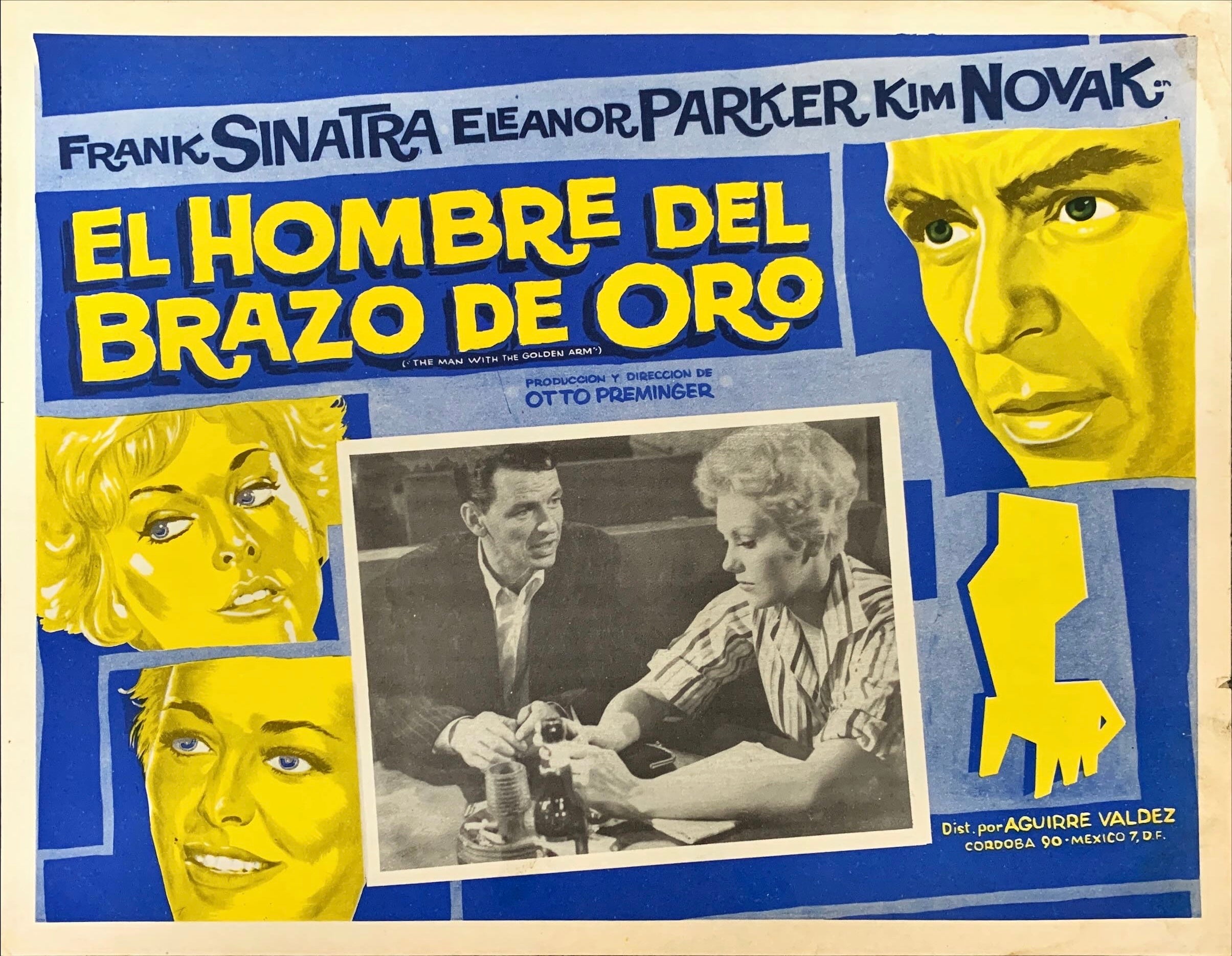 The man with the golden arm Mexican lobby card