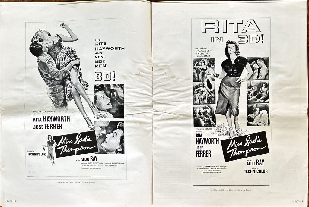 Miss Sadie Thompson (1953) Pressbook - 3D, Rita Hayworth