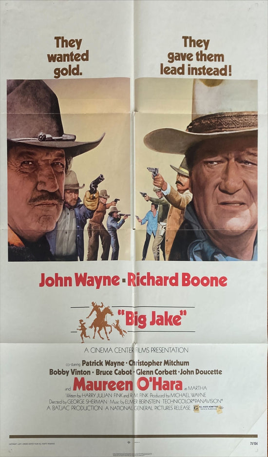 Big Jake (1971) Original Movie Poster, Richard Boone, John Wayne