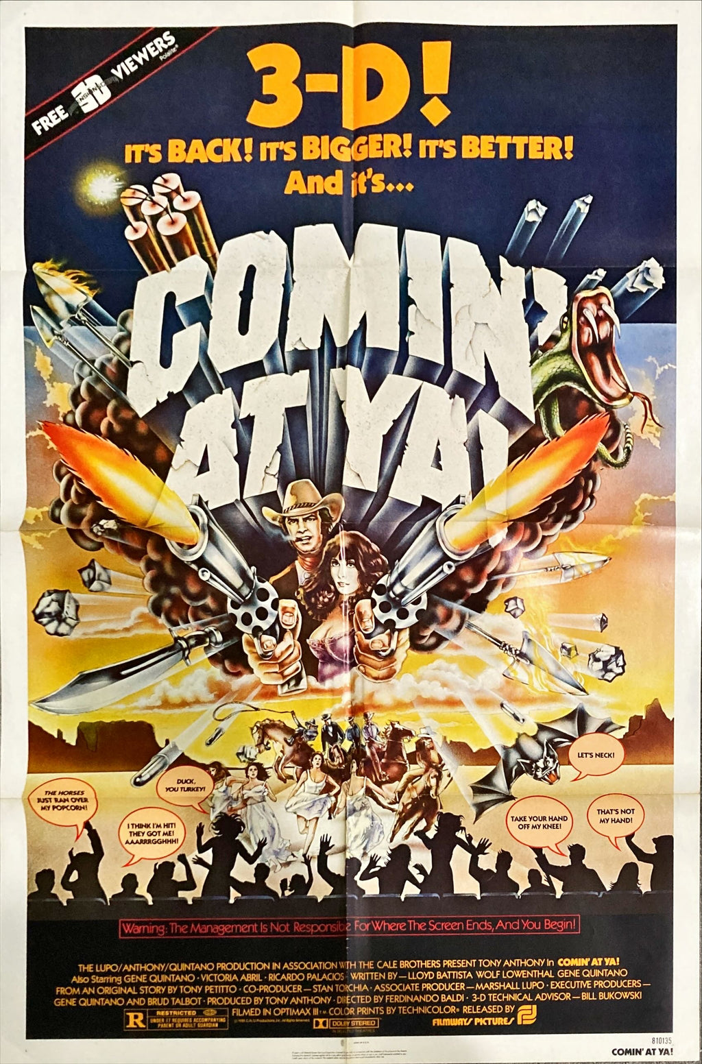 Comin' At Ya (1981) One Sheet Movie Poster