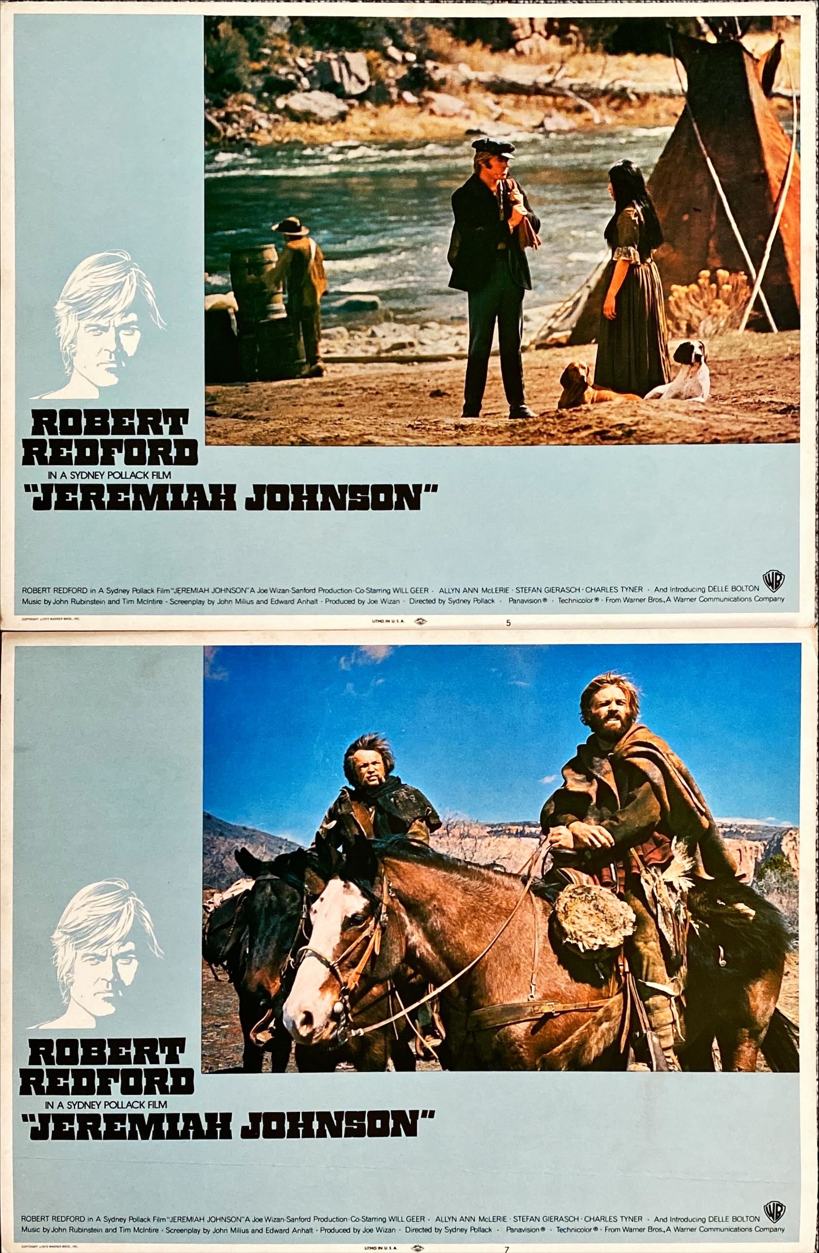 #1145 JEREMIAH JOHNSON 3 Lobby Cards 1972 - PosterCollectors.xyz