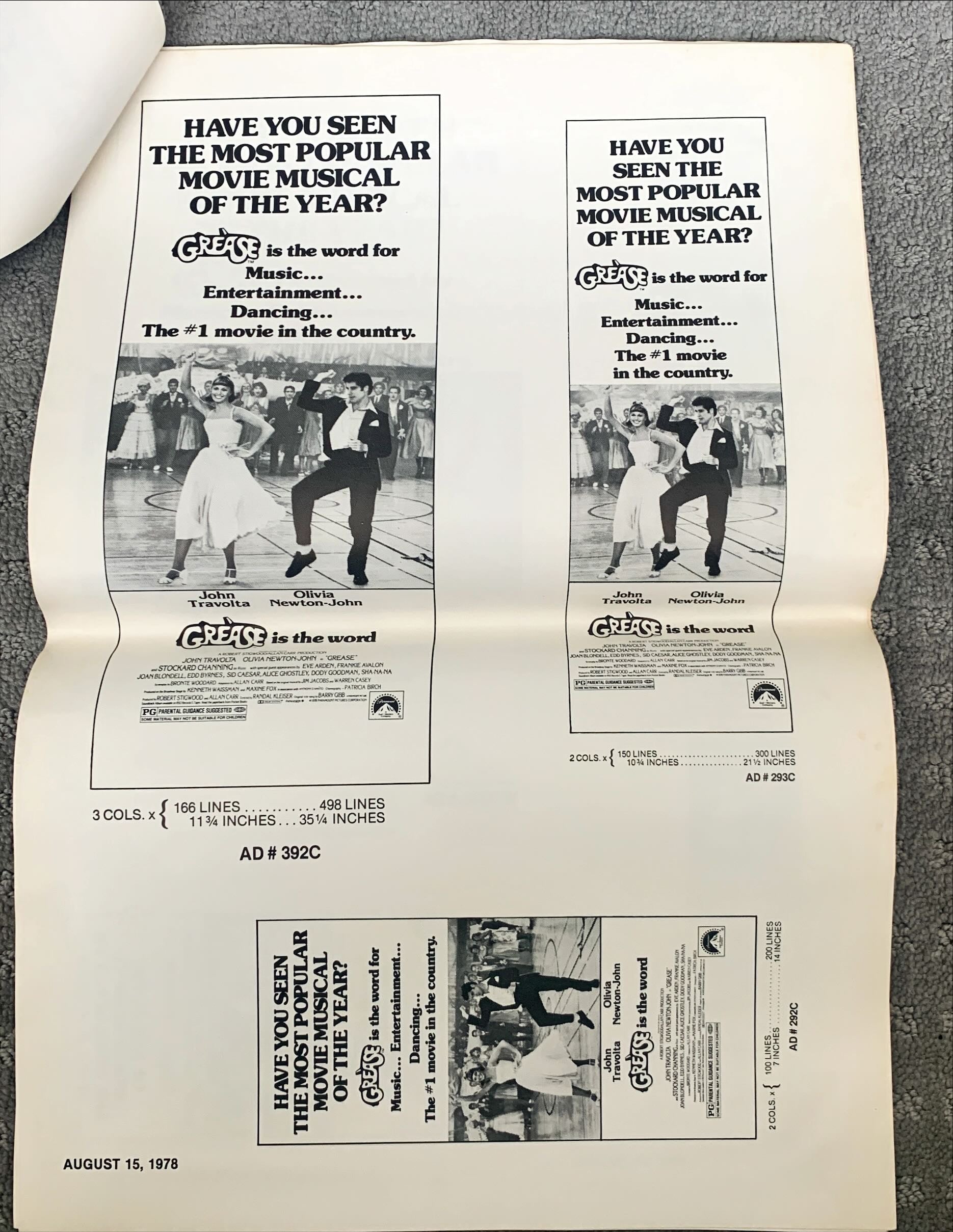 Grease,  Pressbook