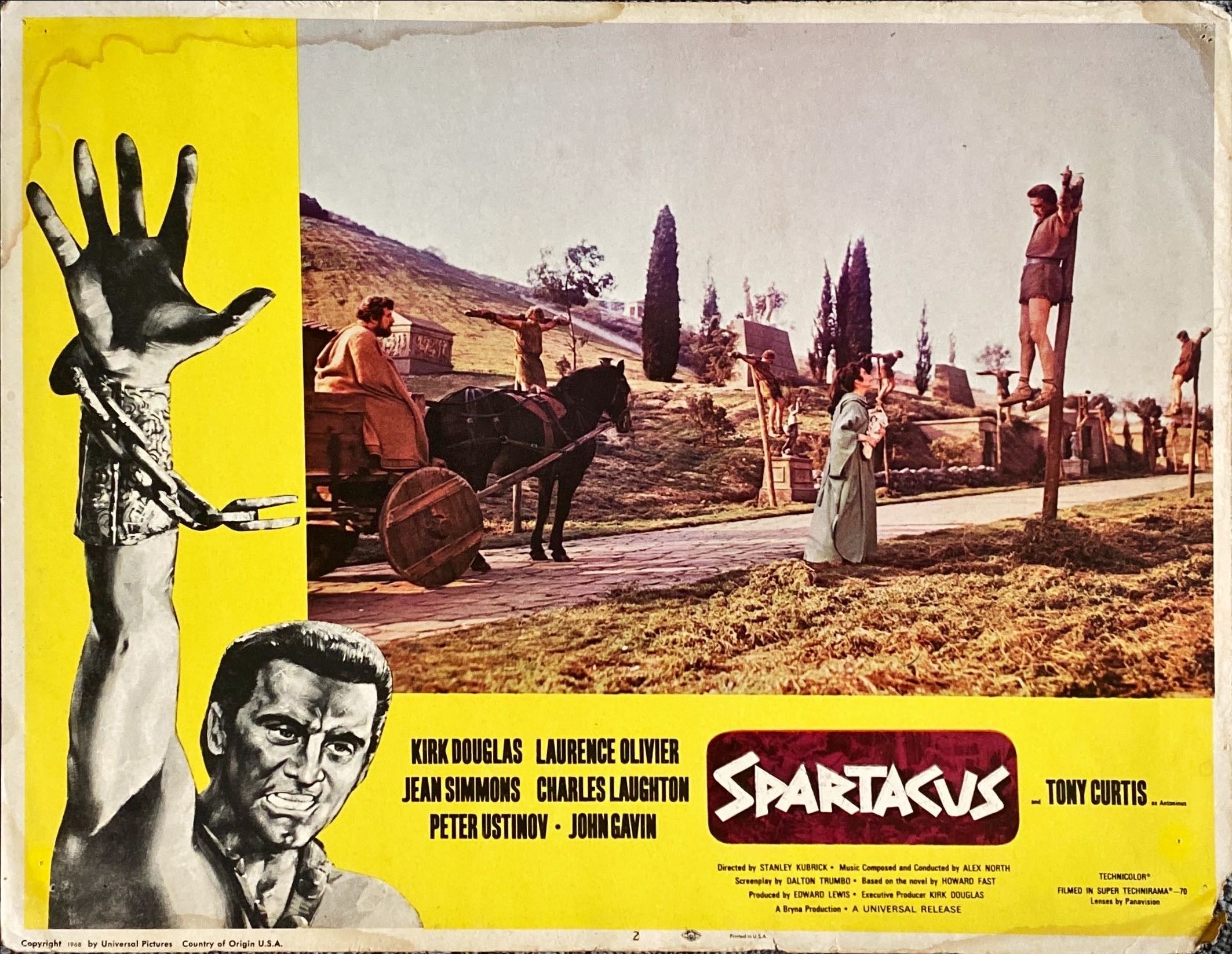 Spartacus (1960) 3x Lobby Cards - R69