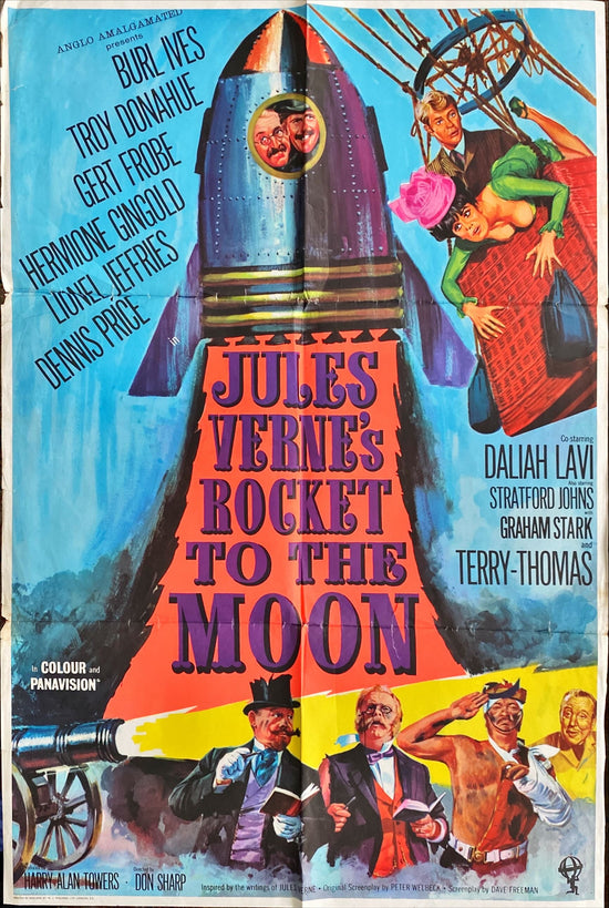 Jules Verne’s Rocket to the Moon (1967) UK One Sheet Original Movie Poster