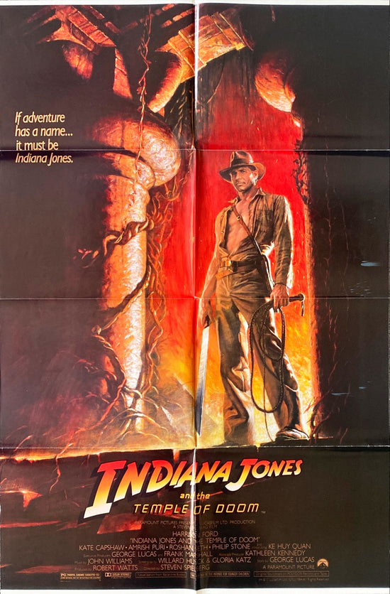 Indiana Jones & The Temple of Doom (1984) One Sheet Movie Poster - Wolfe Artwork