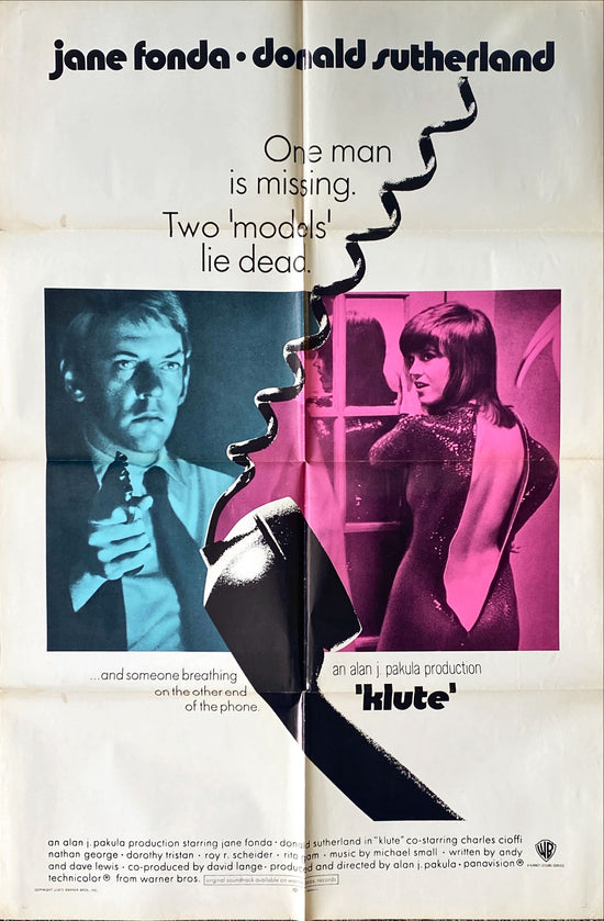 Klute (1971) One Sheet Movie Poster