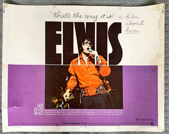 (553) Elvis that’s the way it is movie poster half sheet