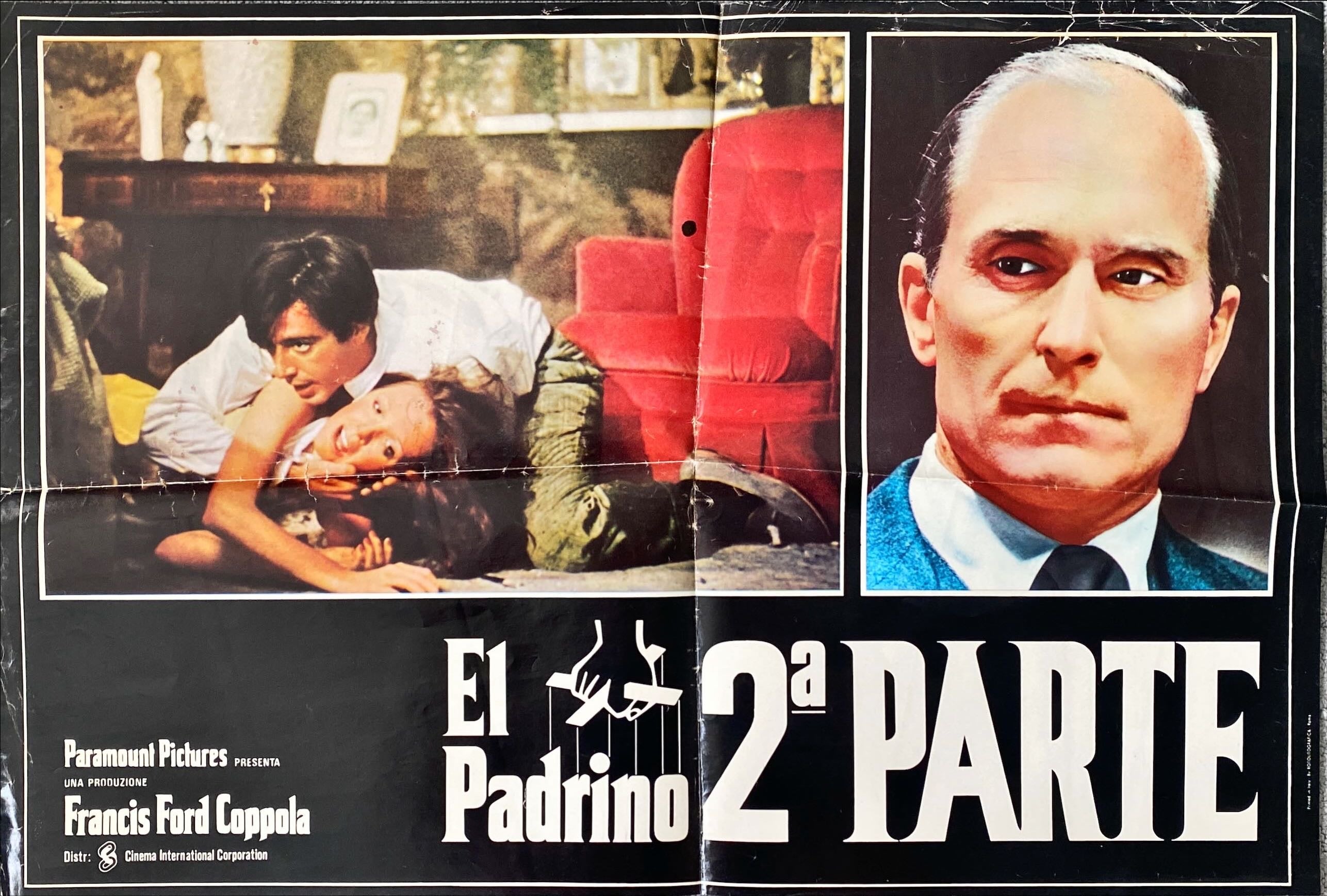 #939 GODFATHER PART II Italian 18x26 pbusta '75