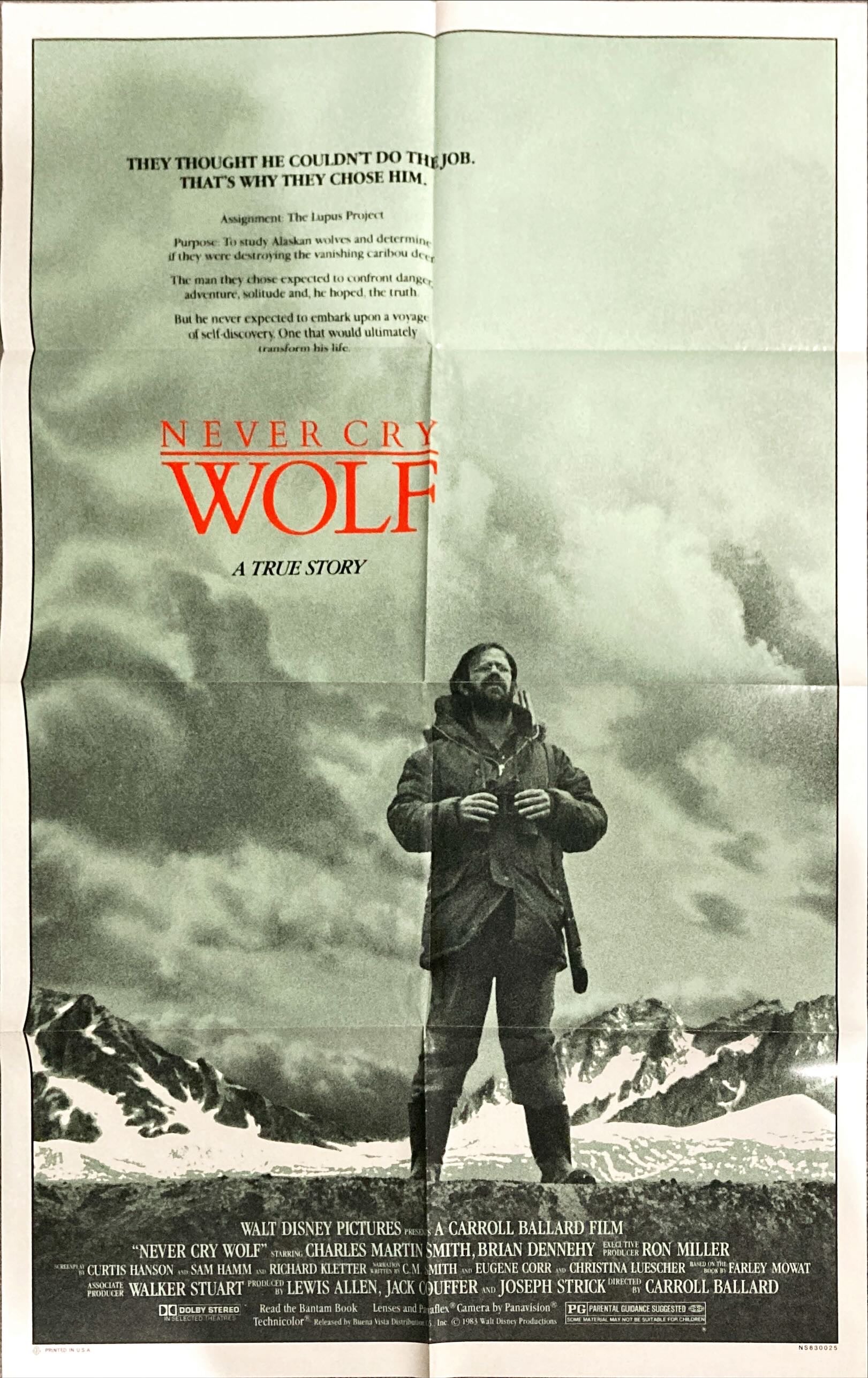 Never Cry Wolf (A True Story), 1sh 1983 Walt Disney