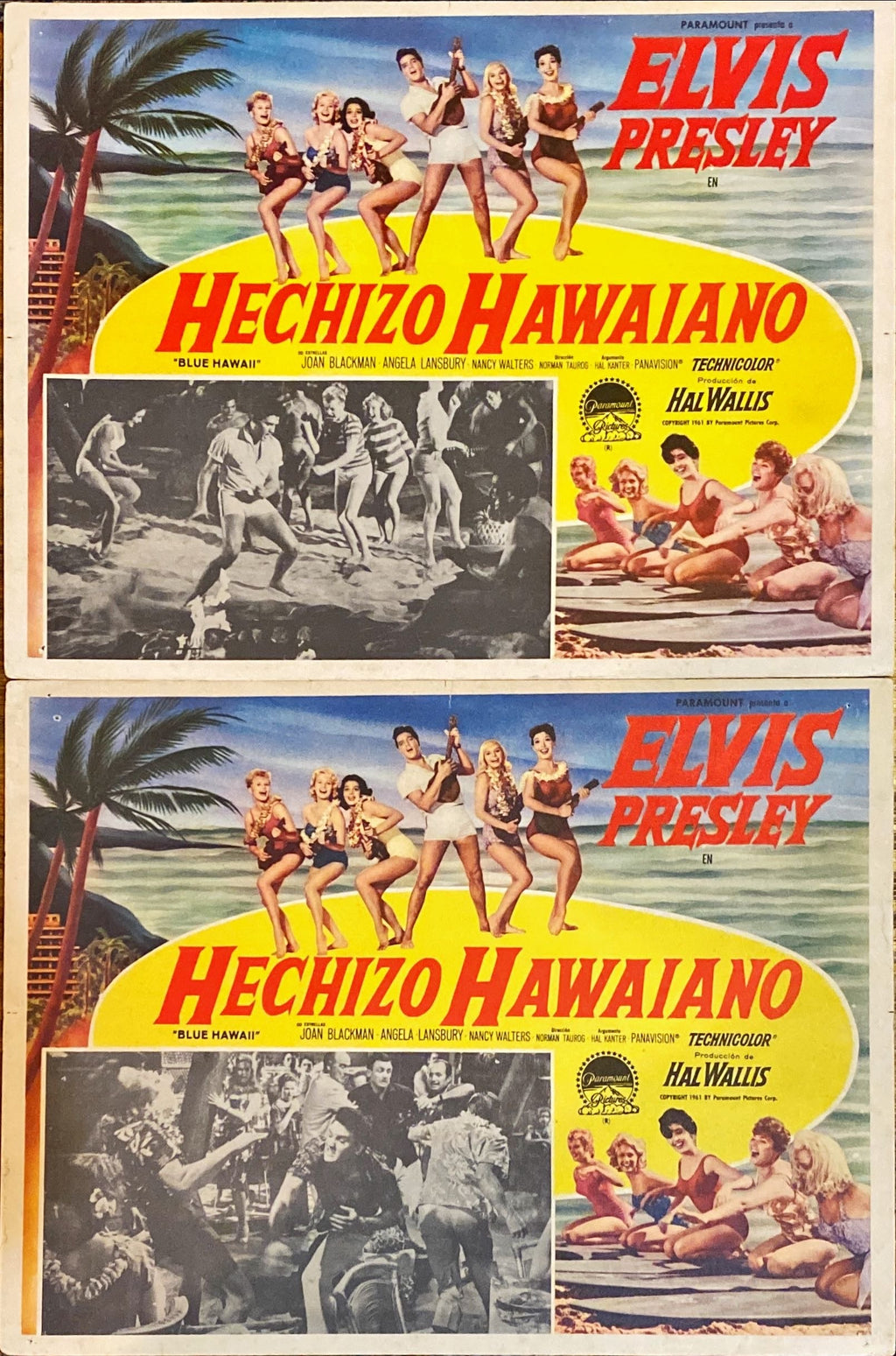 #976 BLUE HAWAII Mexican Lobby Cards  '61 - Elvis Presley - PosterCollectors.xyz