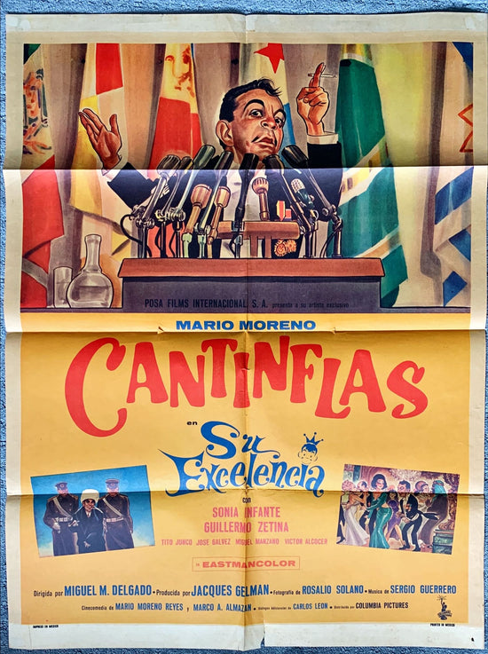 Cantinflas - Su Excelencia (1967) One Sheet Movie Poster - MX. Cantinflas