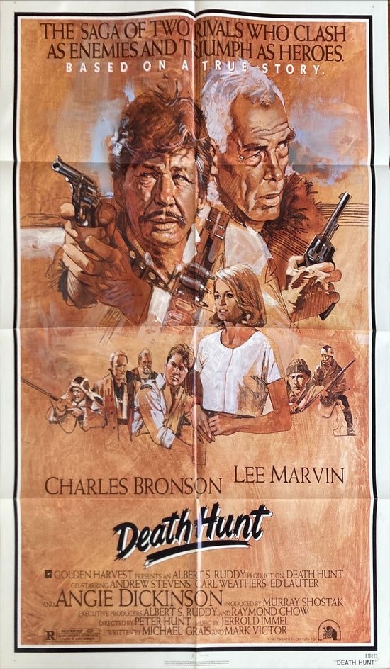 Death Hunt (1981) Original Movie Poster,  Charles Bronson, Lee Marvin & Angie Dickinson