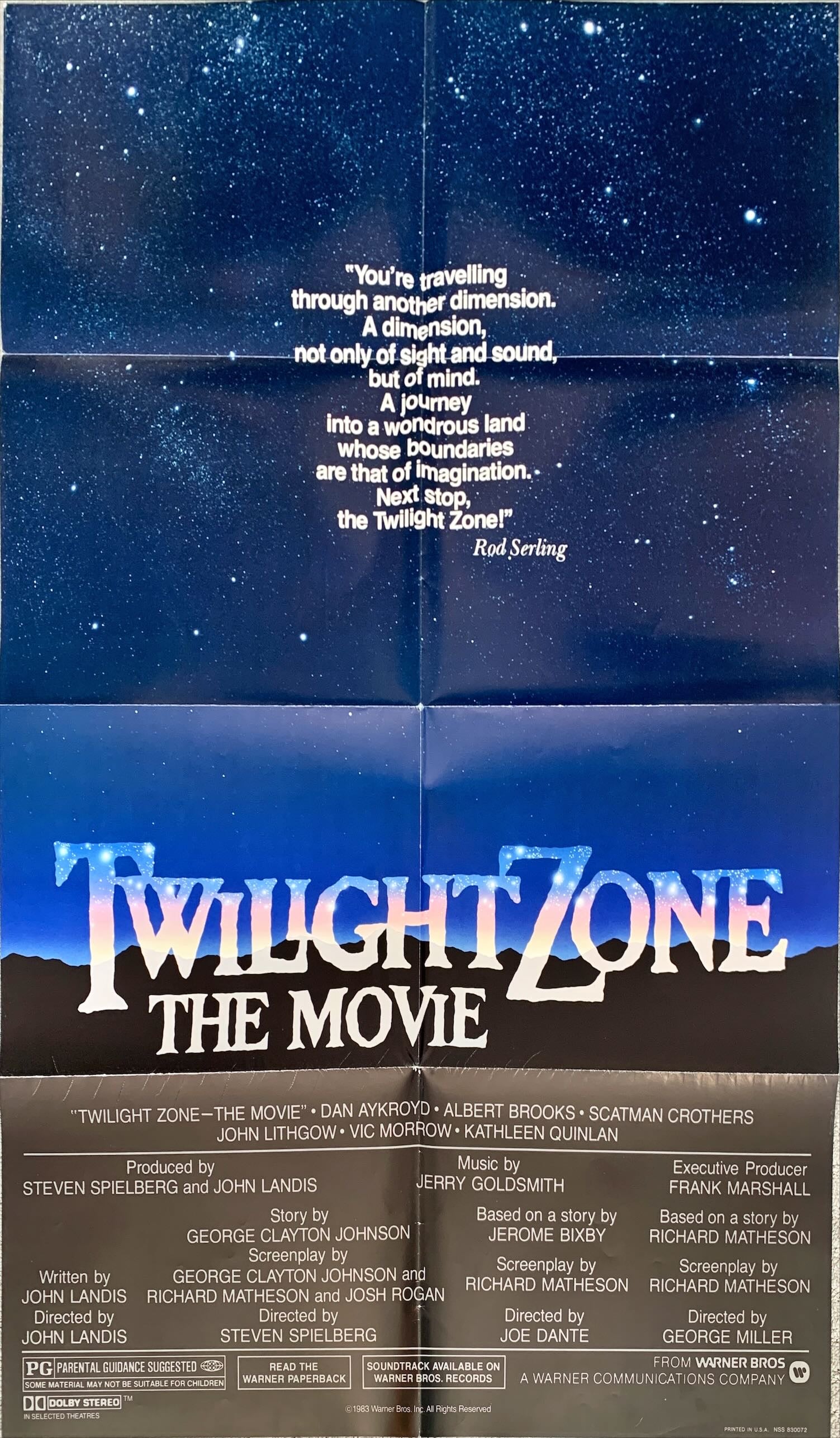 Twilight Zone (1983) One Sheet Movie Poster - Spielberg