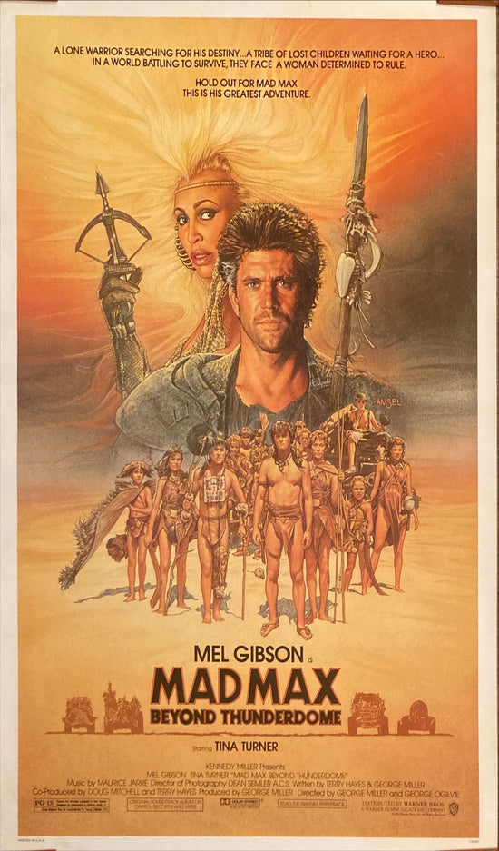 Mad Max Beyond Thunderdome (1985) One Sheet Movie Poster - Mel Gibson, Amsel