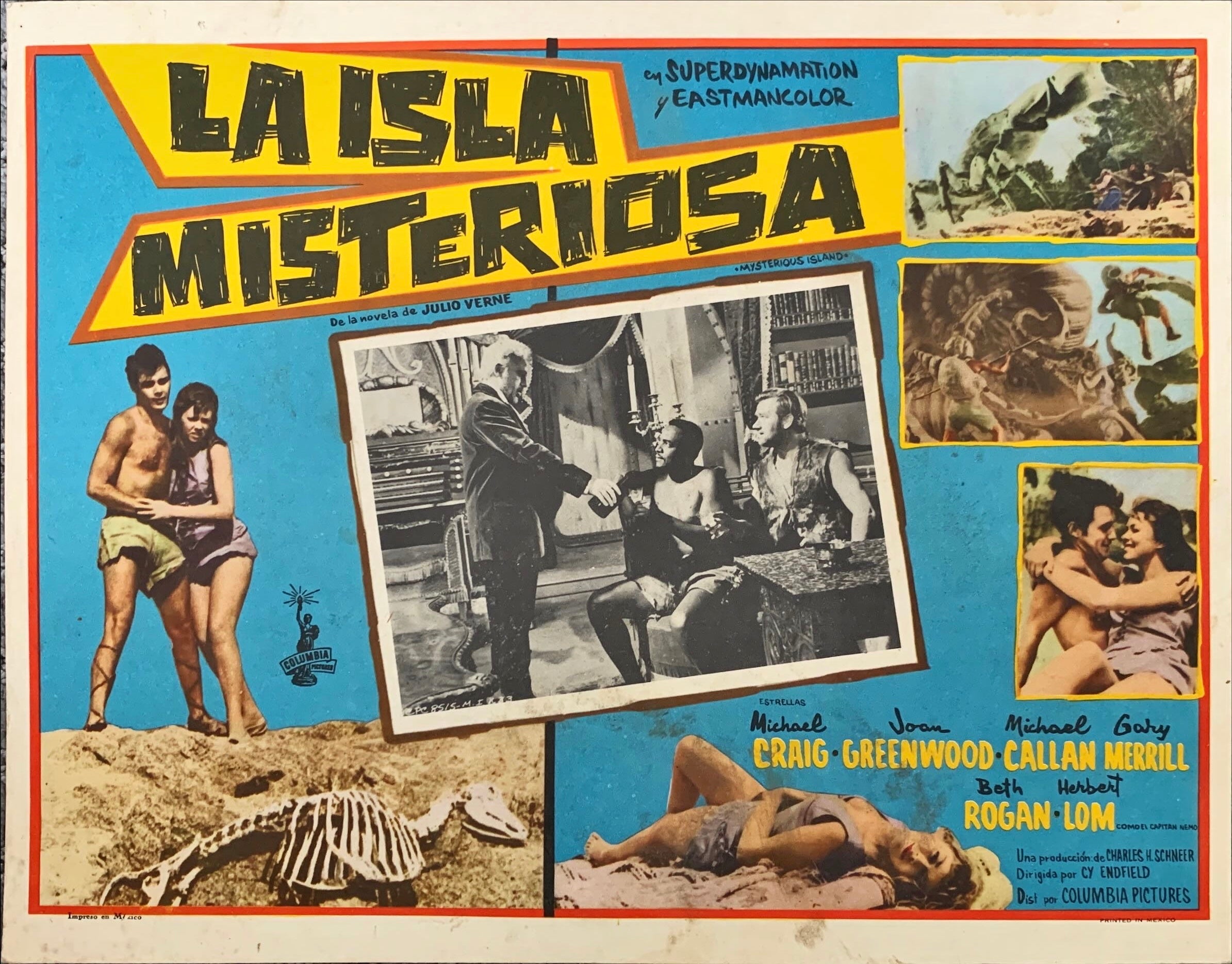(376) La Isla Misteriosa Mexican lobby card