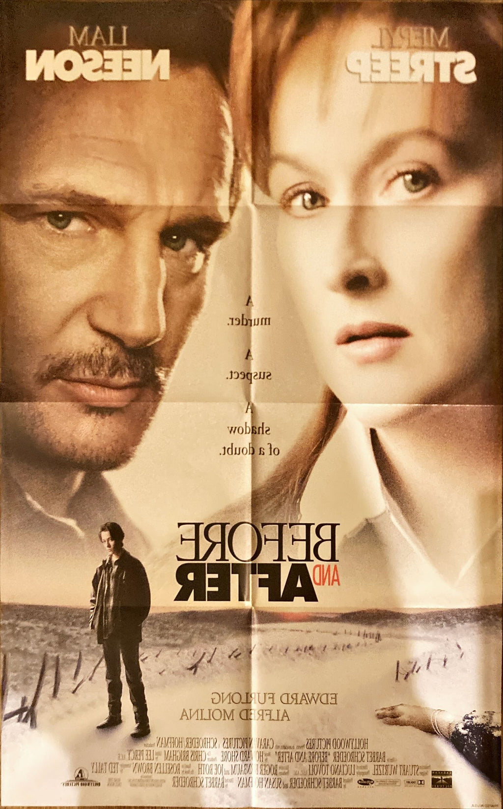 BEFORE & AFTER DS int'l 1sh '96 Meryl Streep, Liam Neeson