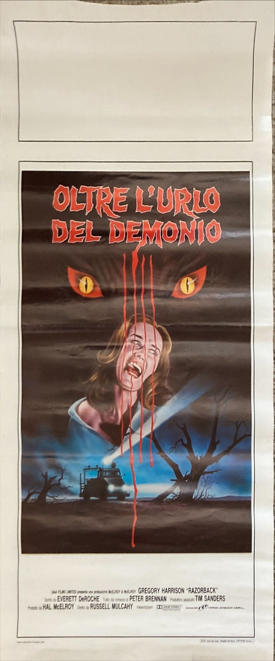 Razorback (1986) Original Italian Locandine Movie Poster