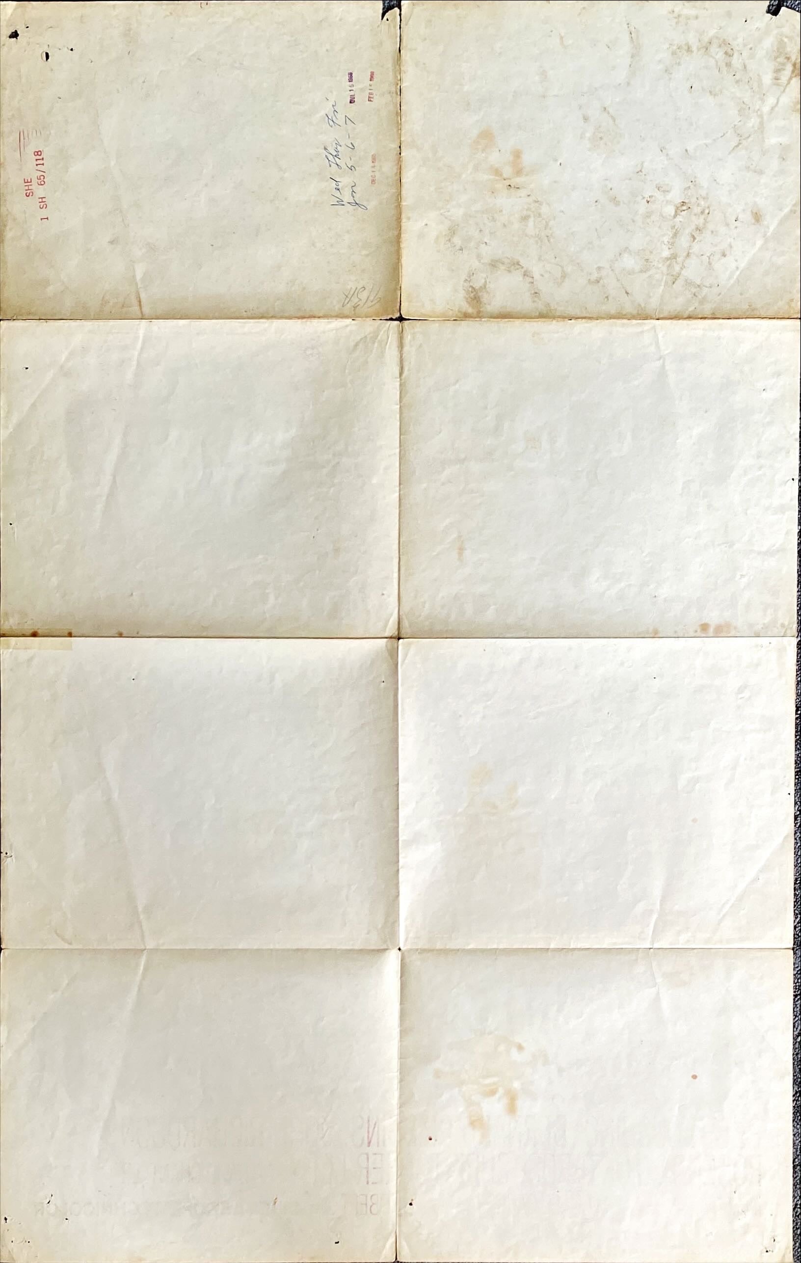 SHE (1965) One Sheet Movie Poster - Hammer