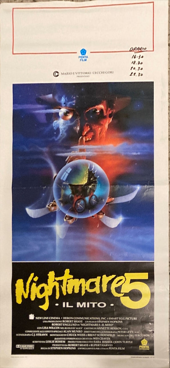 Nightmare on Elm Street V (1989) Original Locandina Movie Poster - ITA