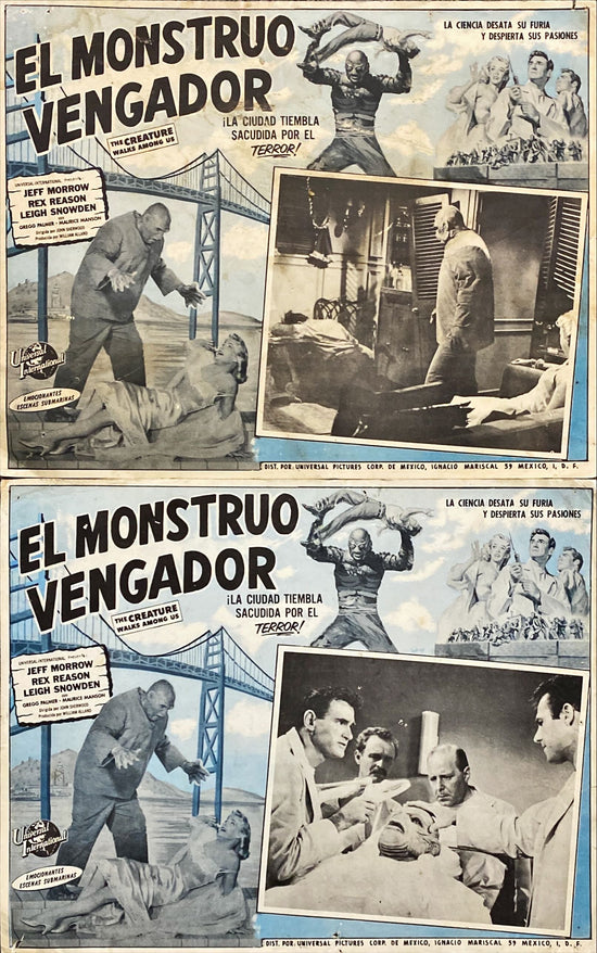 Creature Walks Among Us (1956) 3x Lobby Cards - MX