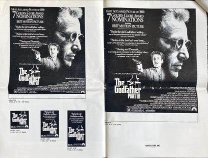 Godfather Part III - Al Pacino. Original Press Book