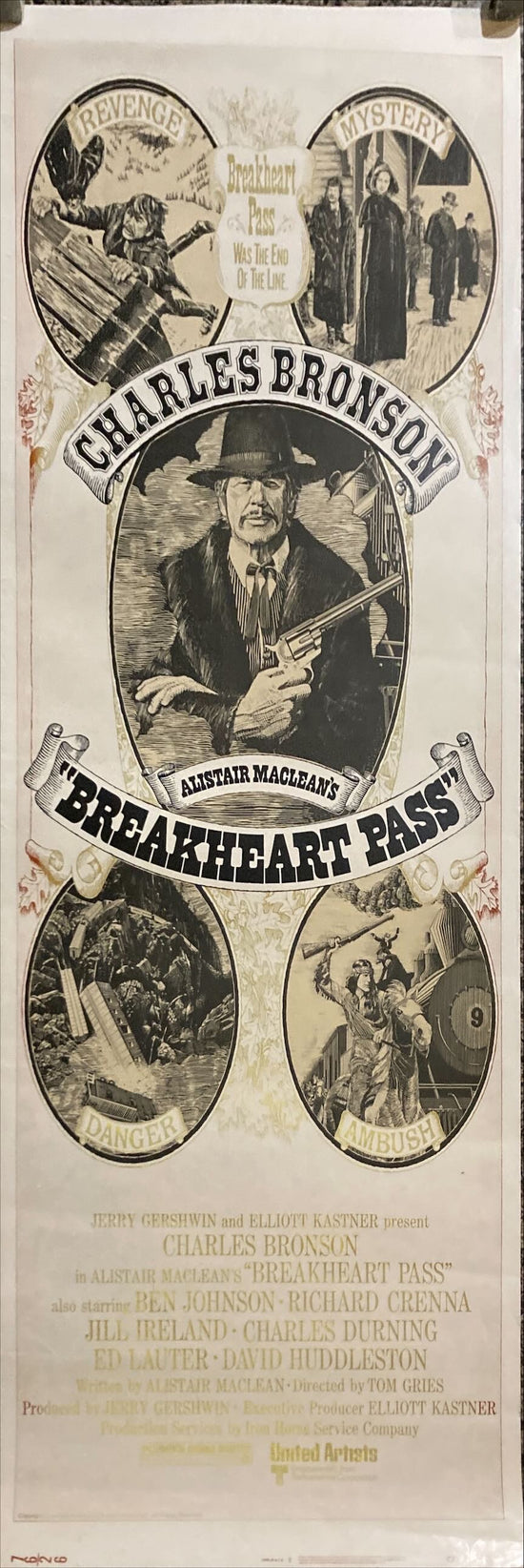 Breakheart Pass (1976) Insert Movie Poster, Charles Bronson