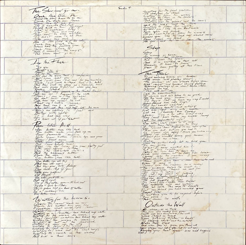 Pink Floyd - The Wall (1982) Vinyl Record / LP - JAP