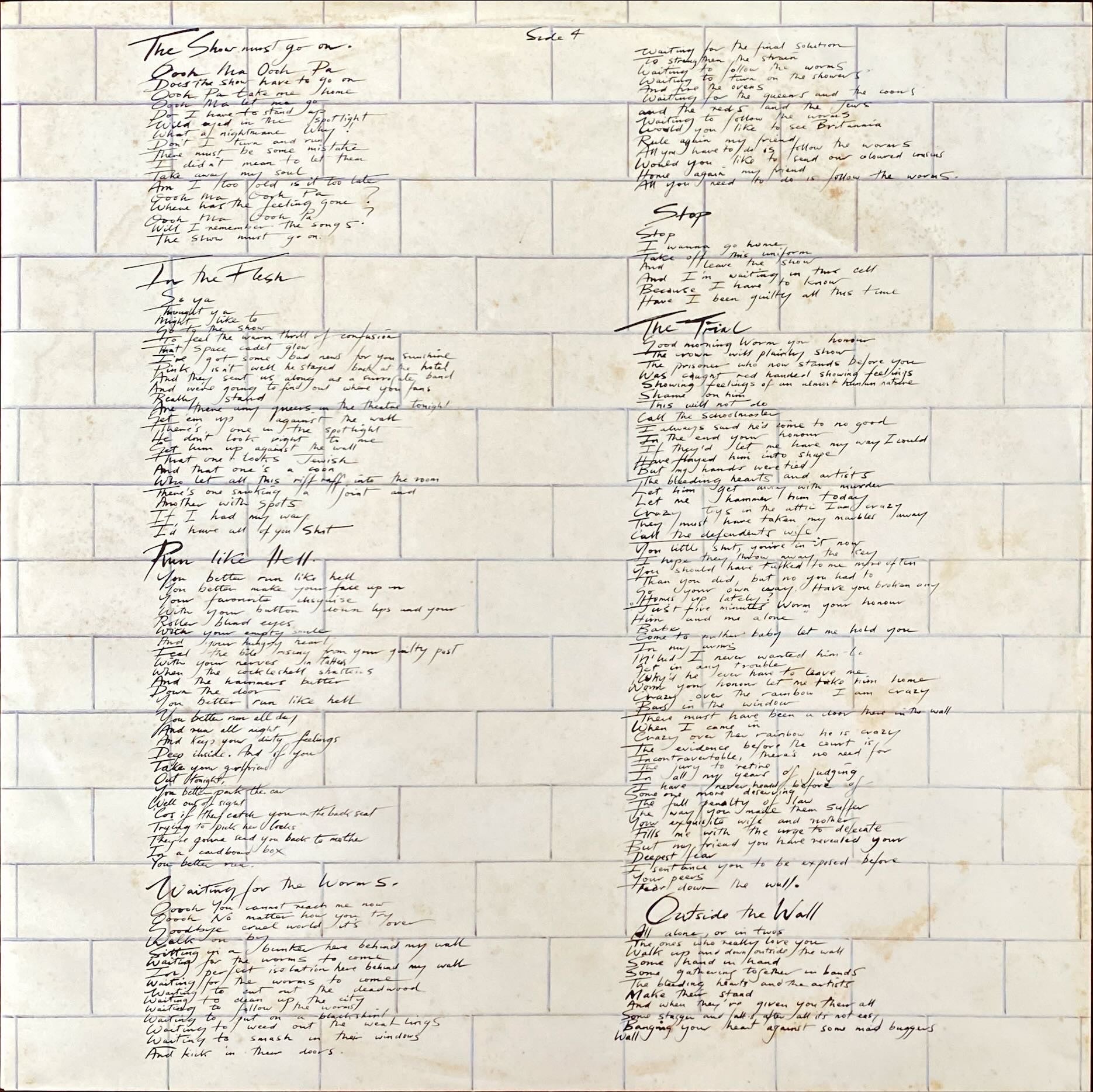 Pink Floyd - The Wall (1982) Vinyl Record / LP - JAP